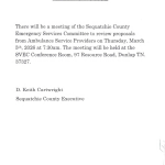Sequatchie County Emergency Services Committee Meeting