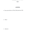 Park Committee Meeting Agenda 05/18/26