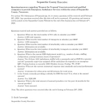 Questions and Answers regarding “Request for Proposal”